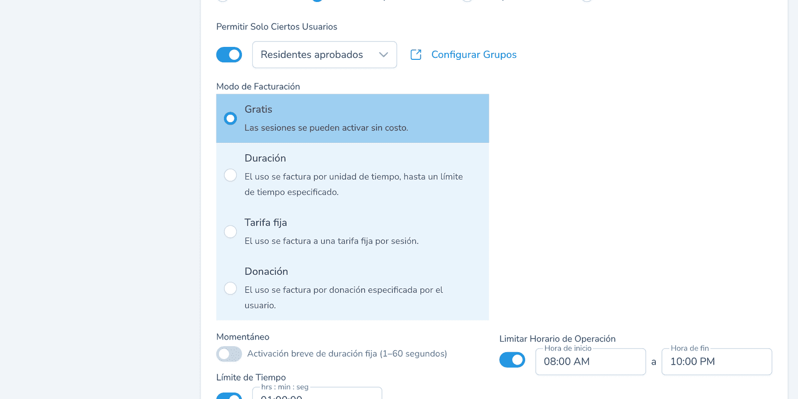 Pago por uso flexible