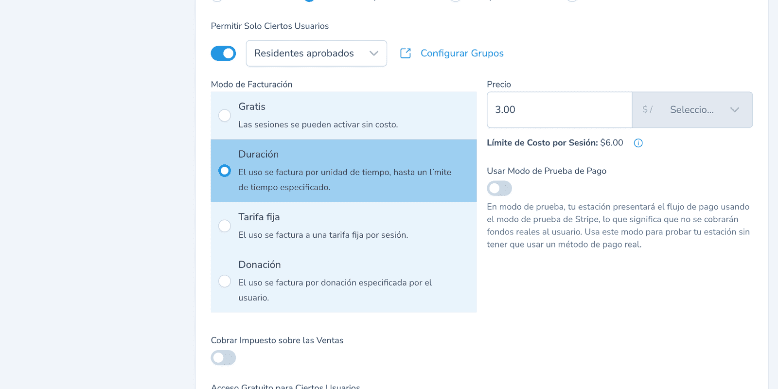 Pago por uso flexible
