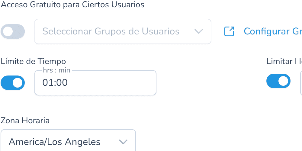 Límites de tiempo