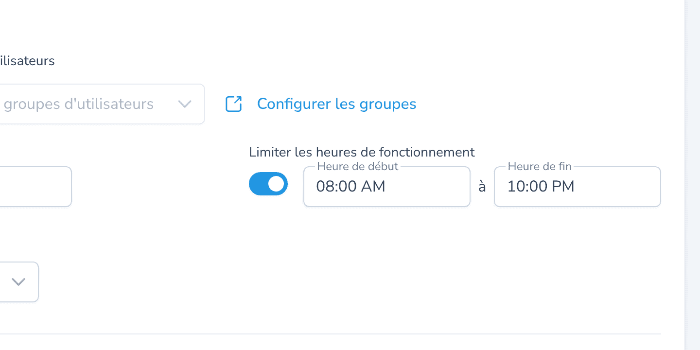 Fonctionnement programmé