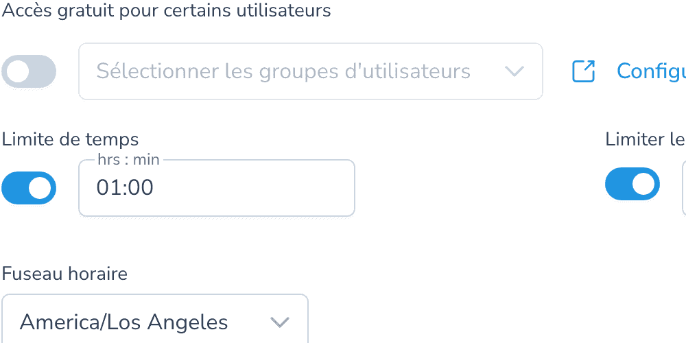 Limites de temps