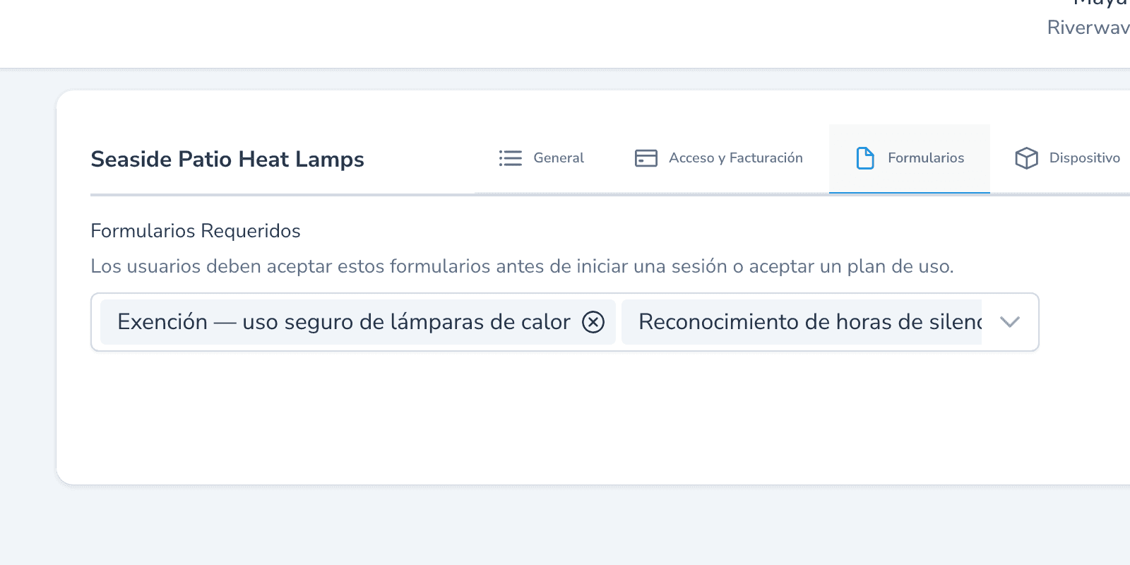 Formularios y exenciones