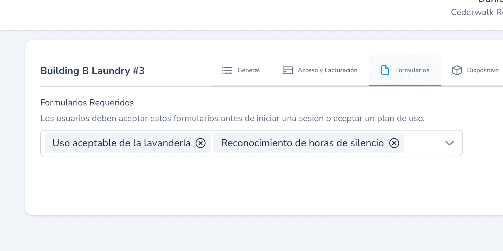 Formularios y exenciones