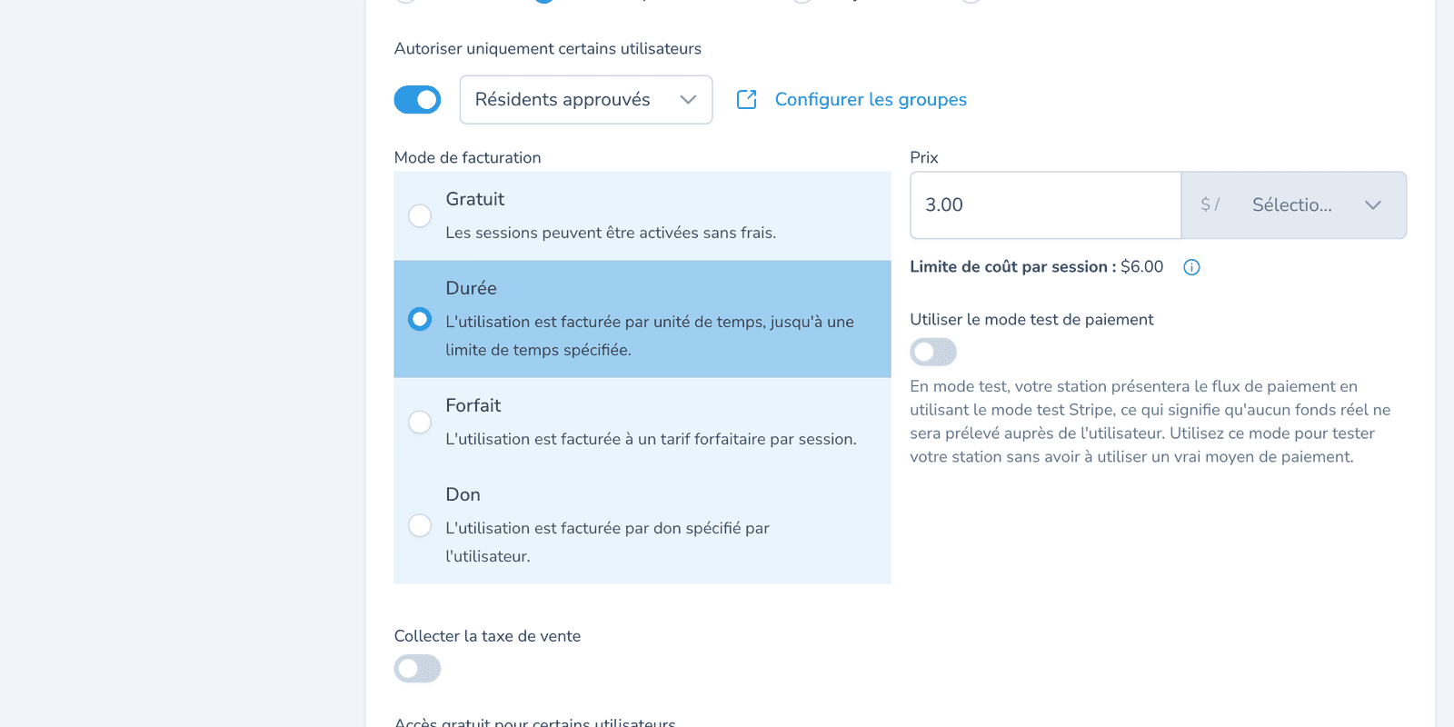 Paiement à l'usage flexible